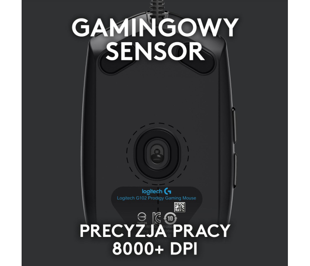 LOGITECH G102 Lightsync Gaming Mouse czarna 910-005823 - 574603 - zdjęcie 8